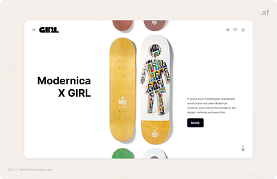 Girl Skateboard Landing Page design ui desktop girl landing page skate skateboard ui