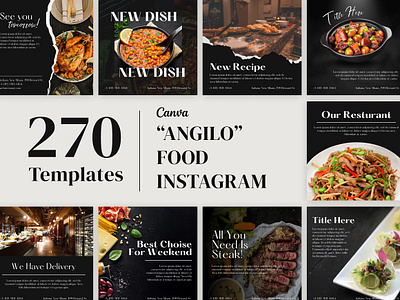 Food Instagram Marketing Templates canva canva instagram canva template food food instagram food instagram template instagram instagram canva instagram carousel instagram post instagram puzzle instagram stories instagram story instagram template template canva template instagram templates for instagram