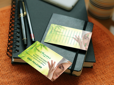 Business Card brand branding branding business design graphic design green logo nlp