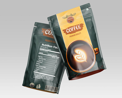 Coffee label for pouch bag, branding packaging design adobe illustrator branding coffee graphic design lebel design packaging