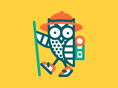 Spark Adventure Camps Sub Brand 🦉🏕️ adventure branding camping color scheme illustration kids kids branding kids logo mascot owl rebrand school school branding spark sub brand summer camp yellow