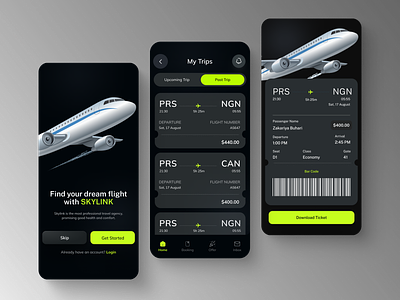 SKYLINK - Mobile flight booking app airplanes design figma figma design flight booking interface mobile app mobileapp problem solving product design ui uiux uiux design ux