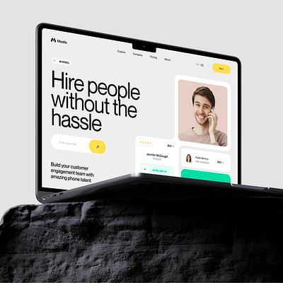 Hiring And Recuring People Website UI graphic design logo ui