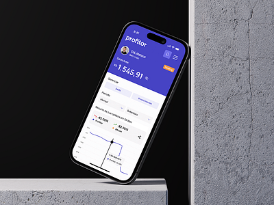 Profitor - Mobile App app clean cripto finance interface investiment light mobile money ui