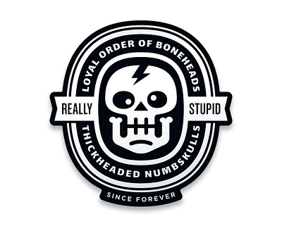 BONEHEADS Sticker 3d branding code pulse technologies codepulsetechnologies graphic design logo motion graphics