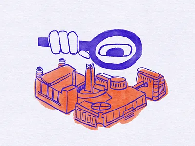 Exploring the Shopping Malla drawing hand drawn illustration illustrator ink watercolor watercolor illustration