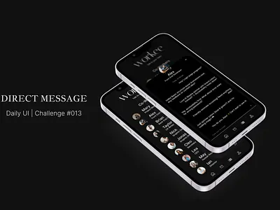 #013 | Direct Message challenge daily ui dailyui dark ui direct message dm message text ui