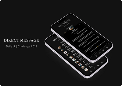 #013 | Direct Message challenge daily ui dailyui dark ui direct message dm message text ui