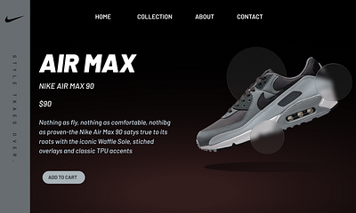 Nike Air Max Website UI airmax branding graphic design nike ui ui design ux website design