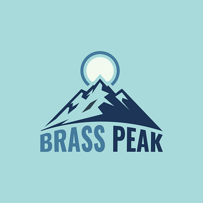 Brass Peak Logo graphic design illustration logo vector