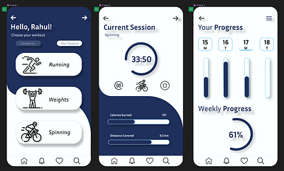 Fitness Tracker App animation branding graphic design logo motion graphics ui