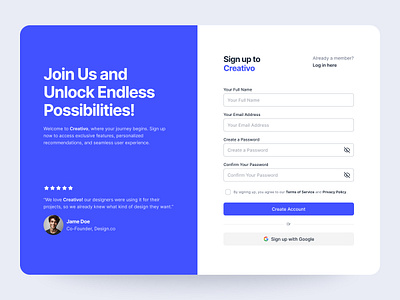 Signup page design design interface figma signup signup page ui ui design user experience user interface ux