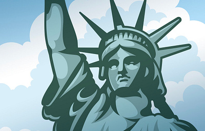Statue of Liberty Illustration 3d branding code pulse technologies codepulsetechnologies graphic design logo motion graphics ui
