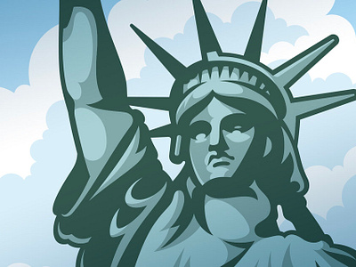 Statue of Liberty Illustration 3d branding code pulse technologies codepulsetechnologies graphic design logo motion graphics ui