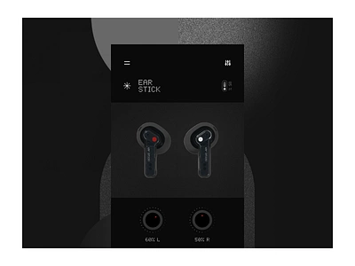 Nothing Ear App UI - [Dark] advance app application concept design digital ear earbud earbuds minimal mobile nothing nothing tech panel pixel setting ui ux