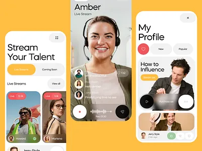 Streaming Application UI graphic design logo ui