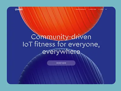 Landing Page for Bownce Sports Tech Startup madebymad