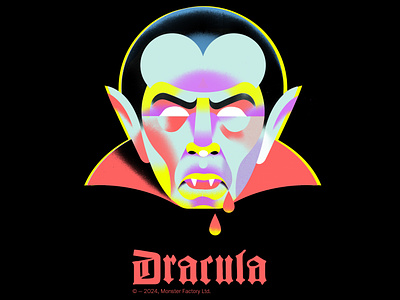 Movie Monsters — (1) Dracula count dracula dracula editorial illustration horror illustration movie monsters portrait vampire