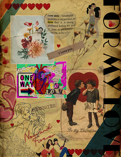 Valentine's Day Poster/Scrapbook graphic design ui