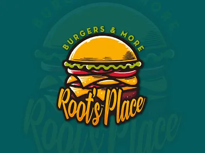 Roots Place Burgers-Logo Design logo