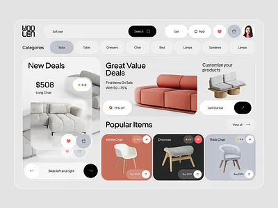 Furniture Website Design graphic design logo ui