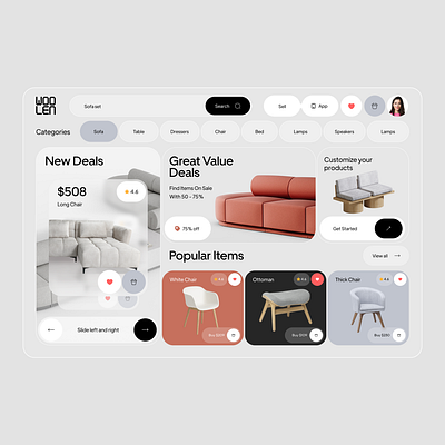 Furniture Website Design graphic design logo ui