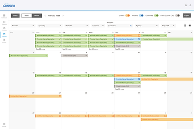 Client Scheduling Calendar calendar healthcare schedule
