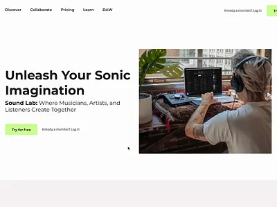 SoundLab Website and DAW Demo