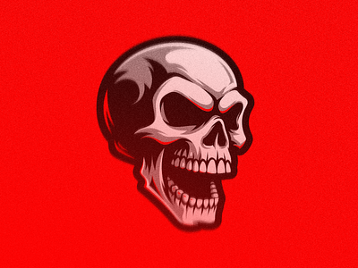 Skull design head illustration logo skeleton skull sportlogo vector art