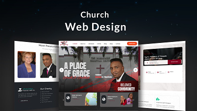 Church Web Design branding brochures church website design graphic design illustration logo typography ui ux vector web design website design