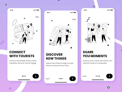 black and white - Travel App Onboarding black and white black and white app onboarding black and white onboarding ui black and white ui design mobile app onboarding mobile app onboarding ui travel app onboarding travel mobile app onboarding travel mobile app ui travel onboarding ui ui ux