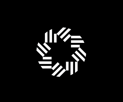 F 'Flywheel' Logo Concept 01 badge black and white chicago f logo monogram star starburst type wheel