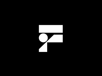 F 'Flywheel' Logo Concept 02 badge black and white branding chicago f f logo geometric geometric logo logo monogram type