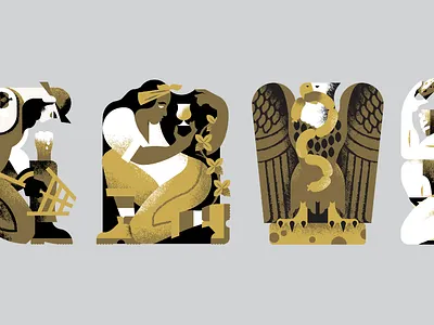 Crafted & Cured Illustrations artdeco beer beer label branding brewery characters charcuterie cheese design illustration illustrations midcentury ohio