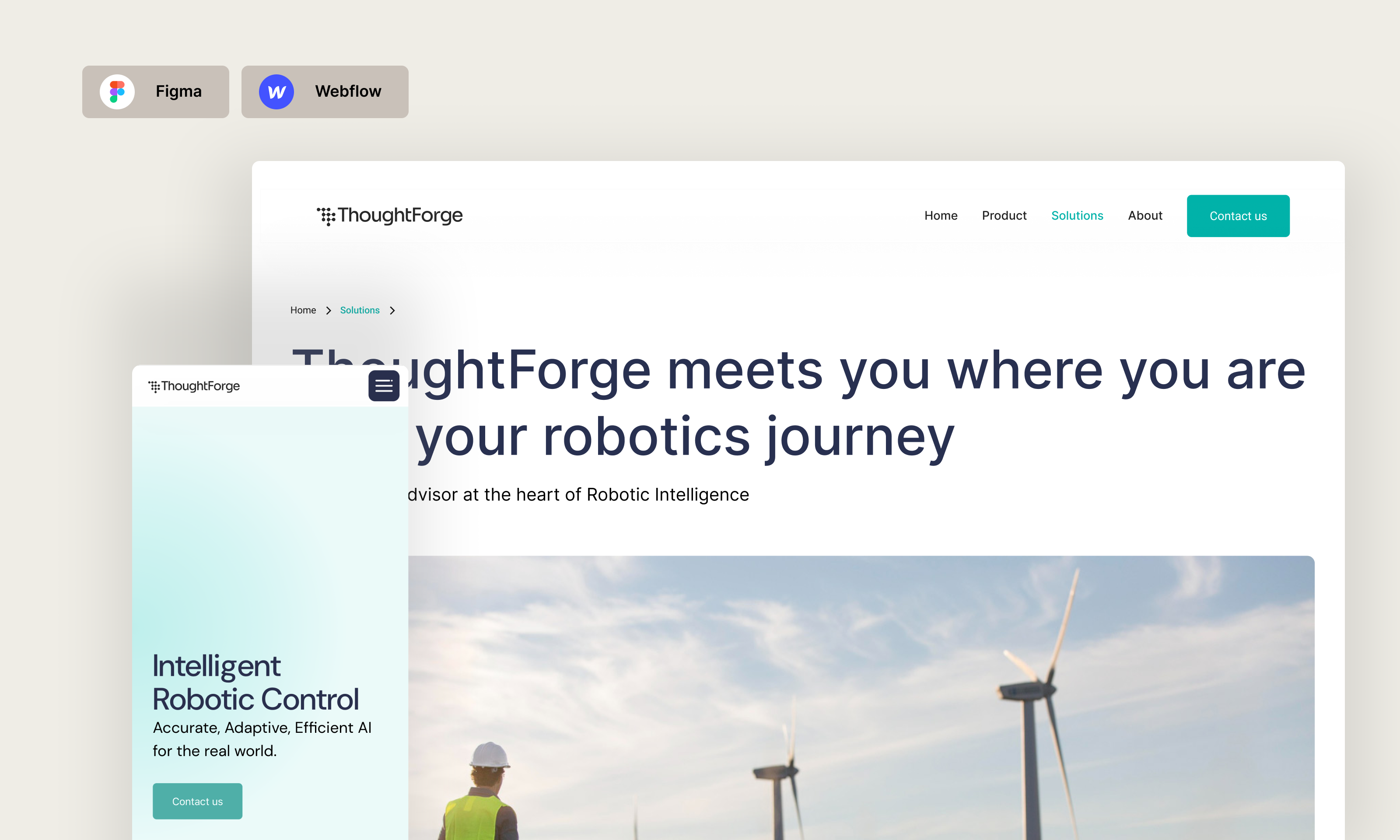 Solutions Page Concept ai product product page saas solutions page website design