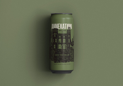 "Annexation IPA" Label beer beer can beer label brewery chicago green beer illustration ipa pale ale paper cut