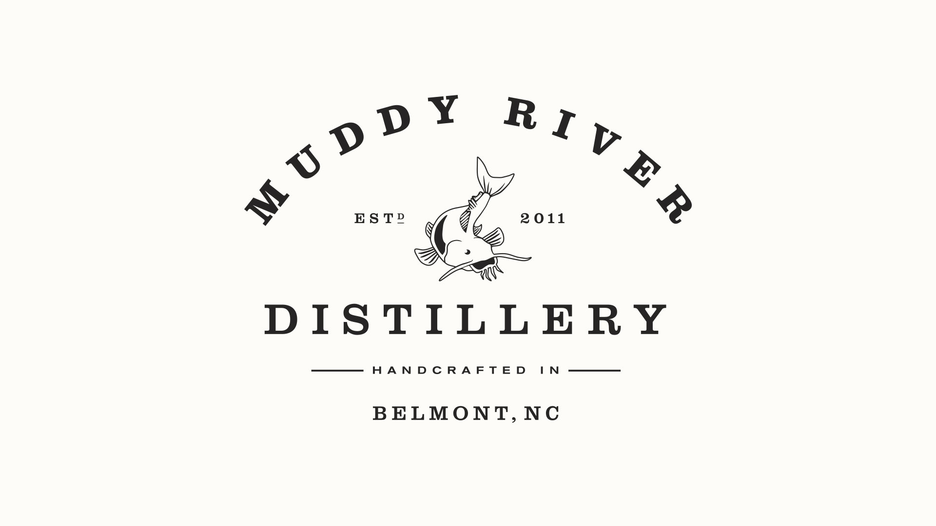 Muddy River Distillery branding graphic design logo