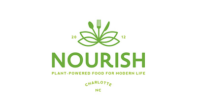 Nourish Charlotte branding design graphic design illustration logo typography vector