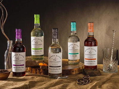 Muddy River Distillery branding design graphic design logo packaging