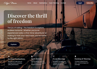 Calypso Marina Landing page figma landing page