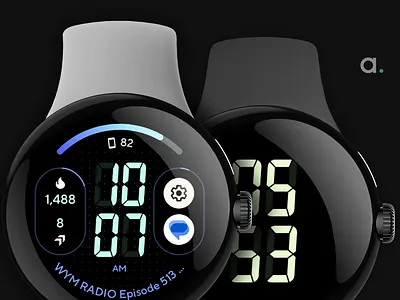 Horizon 9: Wear OS 4 watch face amoled watch faces amoledwatchfaces android wear app design galaxy watch illustration logo pixel watch ui watch face wear os