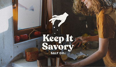 Keep It Savory Salt Co. badge branding graphic design iconography illustration logo logo design typography vector visual identity