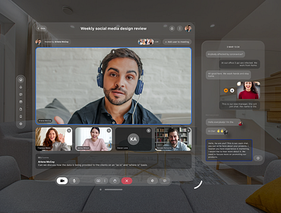 VisionConnect - video conference app made in vision OS apple ui ux video conference virtual meeting vision os