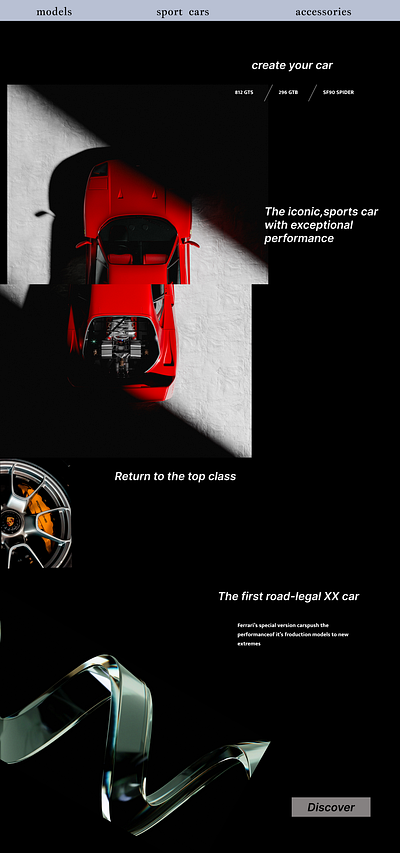 sports cars web design branding cars ferrari porsche sports cars ui ui design ux