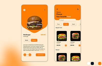 food app app dailyui design food hamburger landing page pizza ui ui design ux