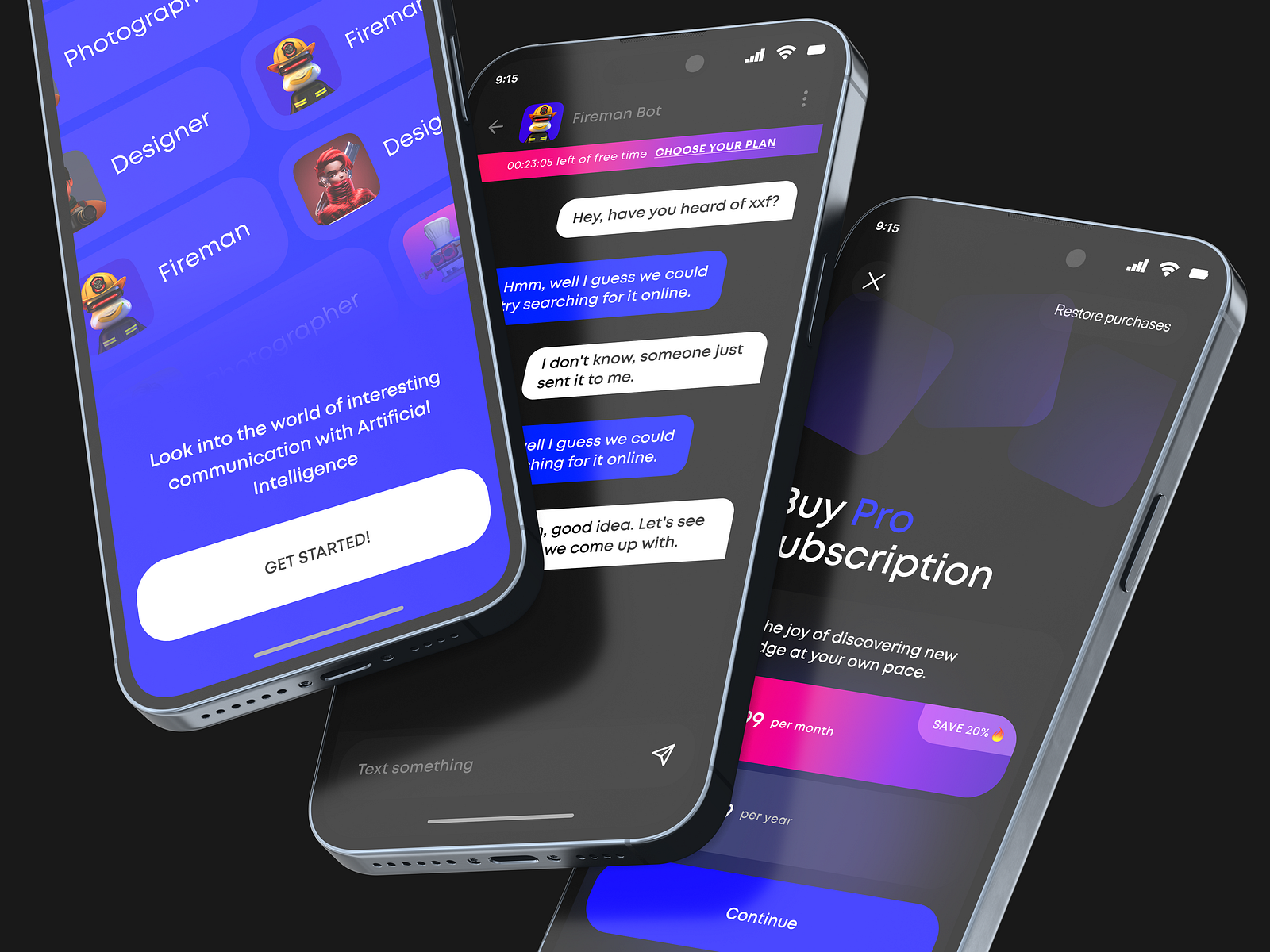 AI Chat App by Maksym Kondratiew on Dribbble