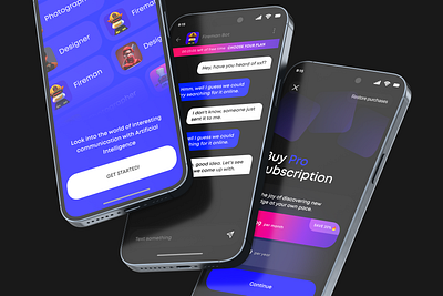 AI Chat App ai app artificial intelligence chat design mobile ui ux