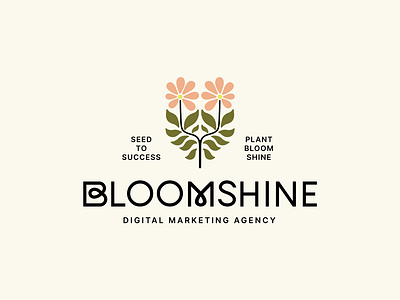 Bloomshine Media brand guide brand mark brandidentity branding creative agency design digital graphic design illustration logo logodesign marketing marketing agency social media visual design westward studio