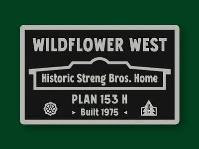 Streng Bros Homes - MCM Historic Home Plaques custom artwork custom logo home plaque illustration logo logo design mcm mid century modern mockup sign design vector art vector illustration vintage design