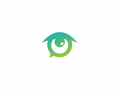 Chat Eye Logo brand brand identity branding chat communication gradient logo logo minimalist modern logo social media technology technology logo